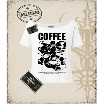Gotik & Grunge STREETWEAR COFFE DREAM Kayık Yaka Tişört