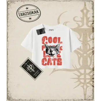 Gotik & Grunge STREETWEAR COOL CATS Crop Tişört