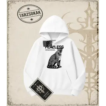 Gotik & Grunge STREETWEAR FEARLESS Kapşonlu Sweatshirt