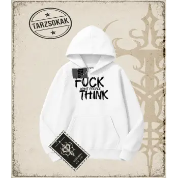 Gotik & Grunge STREETWEAR FUCK THINK Kapşonlu Sweatshirt