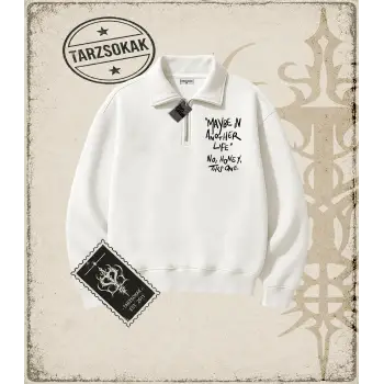 Gotik & Grunge STREETWEAR MAYBE IN ANOTHER  Yarım Fermuarlı Sweatshirt