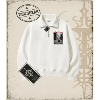 Gotik & Grunge STREETWEAR PALESTINE 2 Yarım Fermuarlı Sweatshirt