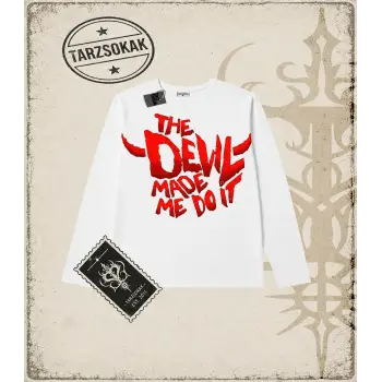 Gotik & Grunge STREETWEAR THE DEVIL MADE ME DO IT Long Sleeve