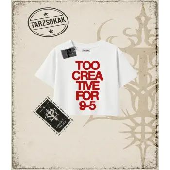 Gotik & Grunge STREETWEAR TOO CREA FOR 9 5 Crop Tişört