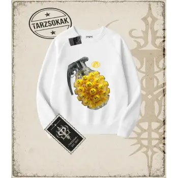 GRENADE Oversize Unisex Bisiklet Yaka Sweatshirt