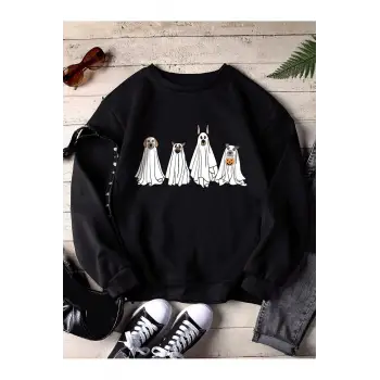 Halloween Print Siyah