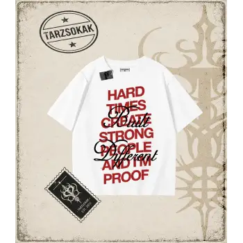 HARD TIMES Oversize Unisex Tişört