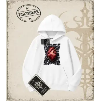 HEART Oversize Unisex Kapşonlu Sweatshirt