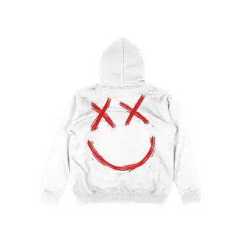Hellboy Beyaz Oversize Unisex Kapüşonlu Sweatshirt Hoodie