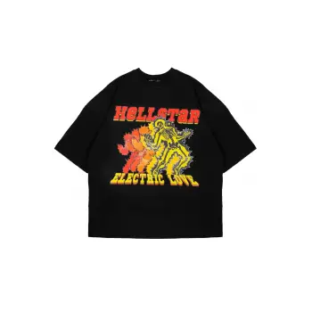 Hellstar Baskılı Siyah Oversize Unisex