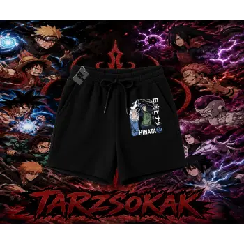 Hinata Hyuga Naruto Anime Karakteri Unisex Şort Beyaz