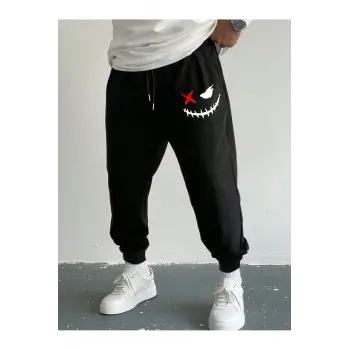 Hypemode Expression Print Drawstring Waist Eşofman Altı