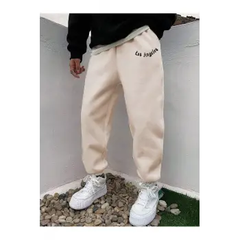 Hypemode Letter Graphic Drawstring Waist Eşofman Altı