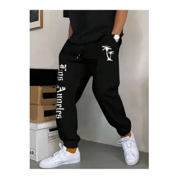 Hypemode Letter Graphic Drawstring Waist Eşofman Altı