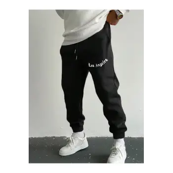 Hypemode Letter Graphic Drawstring Waist Eşofman Altı