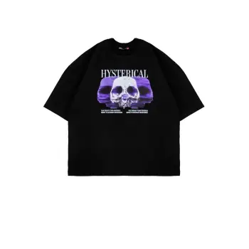 Hysterıcal Baskılı Siyah Oversize Unisex