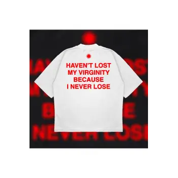 I Never Lose Boxy Fit Oversize Unisex Tshirt – Baskılı Tişört |