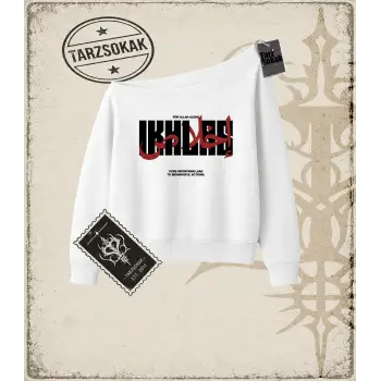 IKHLAS Kadın Kayık Yaka Sweatshirt