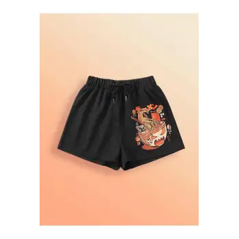 Ilustrata J-Fashion Ramen Print Şort