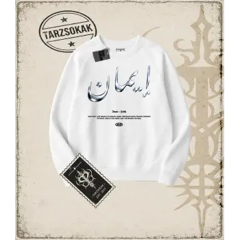 IMAN   Oversize Unisex Bisiklet Yaka Sweatshirt