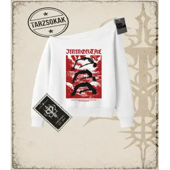 IMMORTAL Kadın Kayık Yaka Sweatshirt