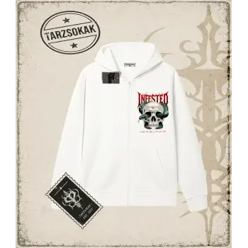 INFESTED Oversize Unisex Hırka & Çeket Fermuarlı Sweatshirt
