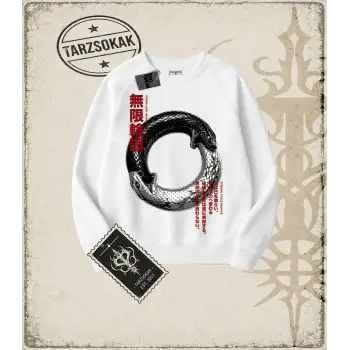 INFINITE SNAKE Oversize Unisex Bisiklet Yaka Sweatshirt