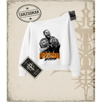 ISLAMMAKACHEV Kadın Kayık Yaka Sweatshirt