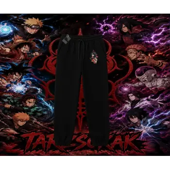 Itachi Uchiha Naruto Anime Karakteri Unisex Jogger Eşofman Altı Beyaz
