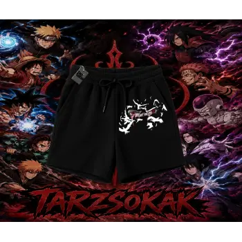 Itachi Uchiha Naruto Anime Karakteri Unisex Şort Beyaz