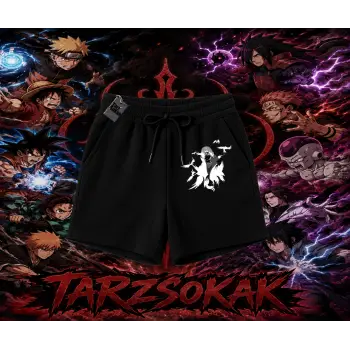 Itachi Uchiha Naruto Anime Karakteri Unisex Şort Beyaz