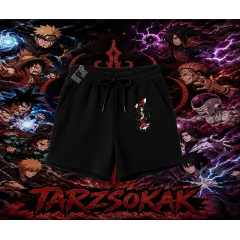 Itachi Uchiha Naruto Anime Karakteri Unisex Şort Beyaz