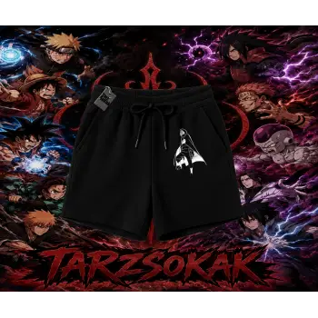 Itachi Uchiha Naruto Anime Karakteri Unisex Şort Beyaz