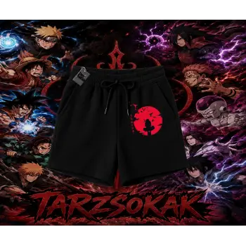 Itachi Uchiha Naruto Anime Karakteri Unisex Şort Beyaz