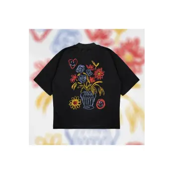 Jarron Tee Oversize Unisex Pamuklu Nefes Alan Kalın Kumaşlı