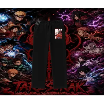 Jiraiya Naruto Anime Karakteri Unisex Baggy Eşofman Altı Beyaz