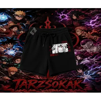 Jiraiya Naruto Anime Karakteri Unisex Şort Beyaz