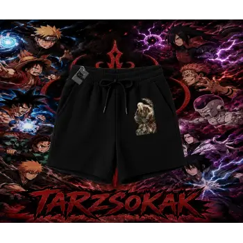 Jiraiya Naruto Anime Karakteri Unisex Şort Beyaz