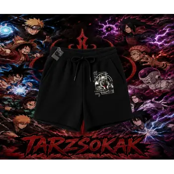 Jiraiya Naruto Anime Karakteri Unisex Şort Beyaz