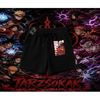 Jiraiya Naruto Anime Karakteri Unisex Şort Beyaz