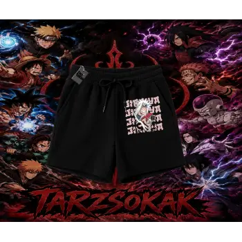 Jiraiya Naruto Anime Karakteri Unisex Şort Beyaz