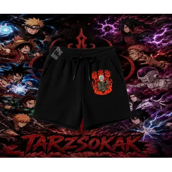 Jiraiya Naruto Anime Karakteri Unisex Şort Beyaz