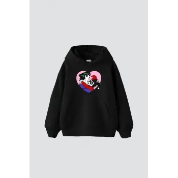 Joker&Harley Baskılı Oversize Unisex Premium Siyah
