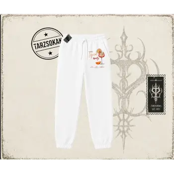 Kadın Aperol Spiritz Unisex Jogger Eşofman Altı Beyaz