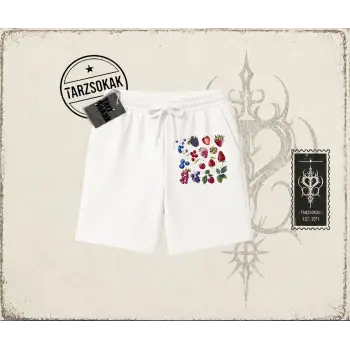 Kadın Berries Unisex Şort Beyaz