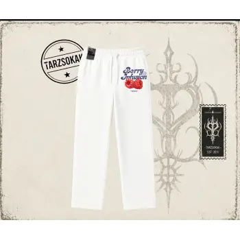 Kadın Berry Infusion Unisex Baggy Eşofman Altı Beyaz