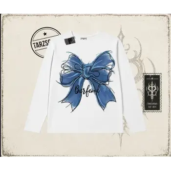 Kadın Borfend Biskilet Yaka  Long Sleeve Beyaz