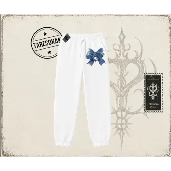 Kadın Borfend Unisex Jogger Eşofman Altı Beyaz