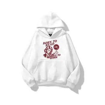 Kadın Born to Read Sweatshirt Beyaz