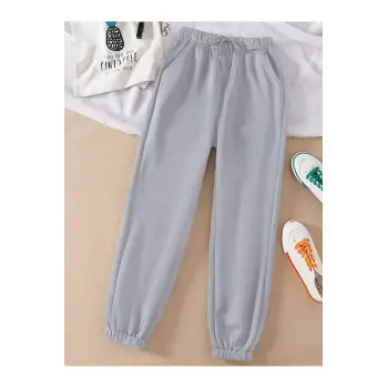 Kadın Düz Renk İpli Bel Jogger Pantolon